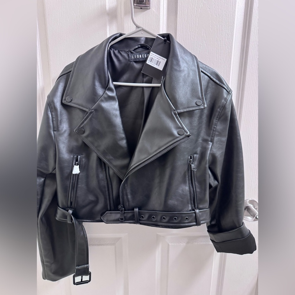 Lioness Charcoal Leather Jacket